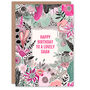 Boho Wildflowers Pink Flowers Gran Her Birthday Card, thumbnail 1 of 5