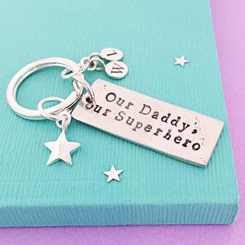 Personalised Our Daddy Our Superhero Keyring, 6 of 7