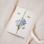 Blue Forget Me Not Gatefold Wedding Invitations, thumbnail 2 of 5