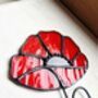 Vibrant Red Poppy Glass Flowers, thumbnail 4 of 5