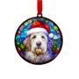 Bearded Collie In Santa Hat Suncatcher Decoration, thumbnail 5 of 6