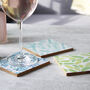 Set Of Patterned Bamboo Coasters For Him, thumbnail 7 of 12