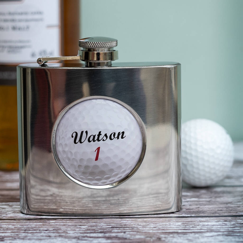 Personalised Golf Hip Flask, 1 of 5