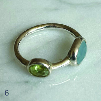 Tara Two Stone Silver Ring, 6 of 12
