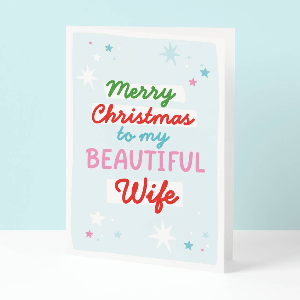 Merry Christmas Wife Card, 1 of 3