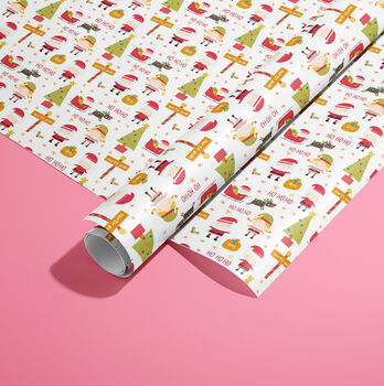 Santa's Elf Girl Wrapping Paper Roll Or Folded, 2 of 3