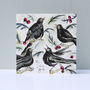 Four Calling Birds Christmas Card Pack Of Six, thumbnail 2 of 4