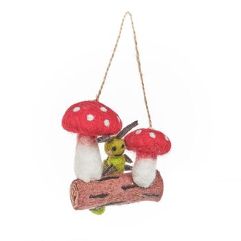 Handmade Felt Woodland Caterpillar Hanging Decoration, 3 of 3
