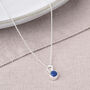 Gem Dot Lapis September Birthstone Necklace, thumbnail 2 of 4