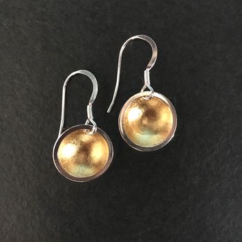Dome Earrings With Gold Leaf By Angie Young Designs ...