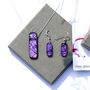 Purple Fused Glass Sterling Silver Pendant Necklace, thumbnail 9 of 12