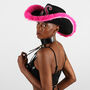 Personalised Black Cowboy Hat With Faux Fur Trim, thumbnail 2 of 7