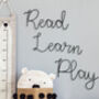 Childs Bedroom Decor Read Play Learn Signs, thumbnail 1 of 6