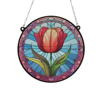 Tulip Stained Glass Effect Suncatcher, 6 of 6