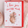 Cute 'I Love You This Much' Card For Husband Or Wife, thumbnail 1 of 2