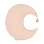 Lino Moon Cushion In Powder Pink, thumbnail 1 of 2