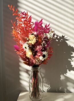 Tropical Vibe Dried Flower Posy With Jar, 3 of 9