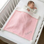 Personalised Pink Sherpa Blanket Elephant Comforter Set, thumbnail 3 of 9