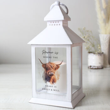 Personalised Highland Cow LED Lantern, 2 of 6