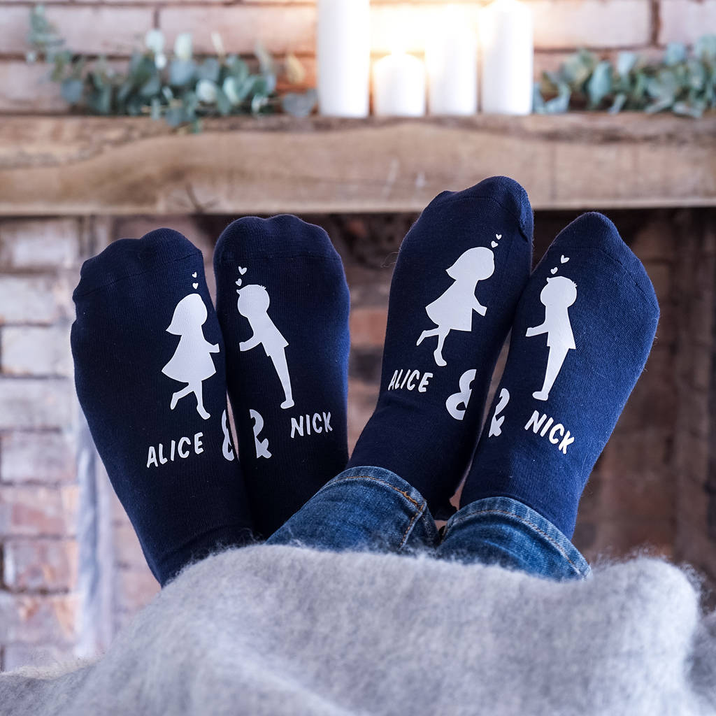 Personalised Kissing Couples Socks, 1 of 8