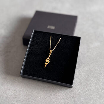 Gold Lightning Bolt Necklace – Empowering Jewellery Gift For Her, 4 of 6