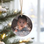 Baby Photo And Message Ceramic Tree Decoration, thumbnail 1 of 2