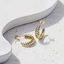 Entwine Hoops Silver Or 18ct Gold Plate, thumbnail 1 of 5