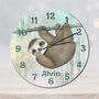 Baby Sloth Personalised Clock, thumbnail 2 of 4