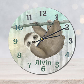 Baby Sloth Personalised Clock, 2 of 4