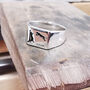 Custom Engraved Square Silver Signet Ring, thumbnail 8 of 12
