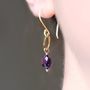 Gold Plated Circle And Gemstone Earrings, thumbnail 4 of 12