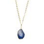 Cobalt Blue 'Ultra' Agate Long Gold Plated Necklace, thumbnail 1 of 2
