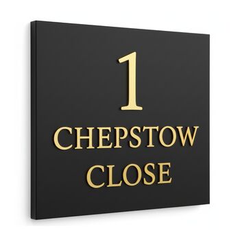 Personalised Square House Sign Options Of Design Colour, 3 of 10