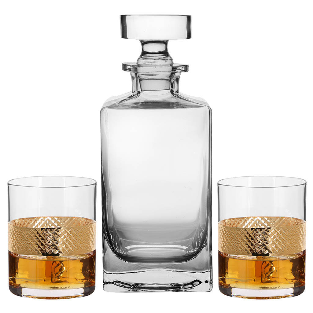 Personalised Whisky Decanter And Glasses By Dibor |