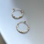 Petite Fair Trade And White Delica Beads Hoops, thumbnail 3 of 5
