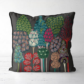 Serene Forest Bright, Mid Century Style Cushion, 2 of 9