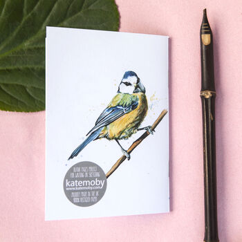 Inky Blue Tit Notebook, 4 of 5