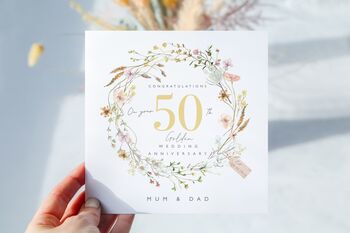 50th Golden Wedding Anniversary Card *Fully Personalised, 2 of 2
