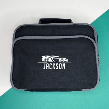 Kids Personalised Super Car Lunch Box, 3 of 4