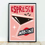 Espresso Martini Print, Cocktail Illustration Art, thumbnail 1 of 6