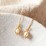 Pearl Gold Caged 18 K Gold And Silver Drop Earrings, thumbnail 5 of 9