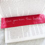 I Love You More Than Books Embroidered Bookmark, thumbnail 3 of 5