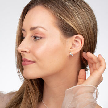 Sterling Silver Hummingbird Stud Earrings, 6 of 7