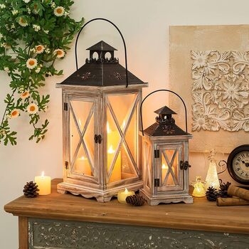 Wooden Candle Lantern Candle Holder, 3 of 7