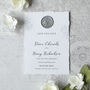 Silver Wax Seal Venue Illustration Wedding Invitations, thumbnail 5 of 12