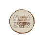 Pumpkin Spice And Everything Nice Log Coaster | Pumpkin Table Decor | Fall Drink Coaster | Cosy Autumn Kitchen Accessory | Homeware | Gift, thumbnail 2 of 2