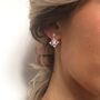 Vintage Style Crystal Drop Earrings In Silver, thumbnail 1 of 7