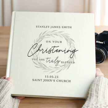 Personalised Truly Blessed Christening Square Photo Alb, 3 of 7