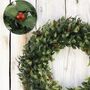 Holly And Red Berry Winter Wreath, thumbnail 5 of 6