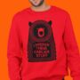 Unisex Funny Music Quote Bear Jumper, thumbnail 3 of 5